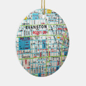 EVANSTON, IL  Kaart Keramisch Ornament (Rechts)