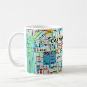 EVANSTON, IL Kaart Koffiemok