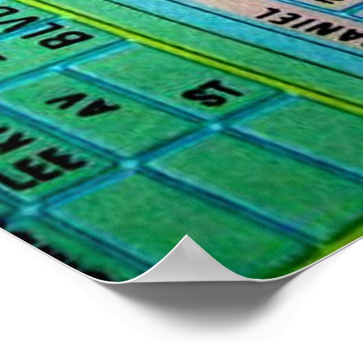 EVANSTON, IL Map Poster (Hoek)