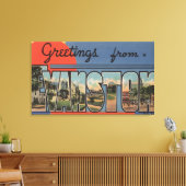 Evanston, Illinois - Large Letter Scenes Canvas Afdruk (Insitu (Woonkamer))