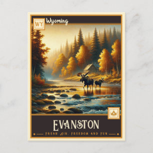 Evanston, Wyoming Vintage Briefkaart