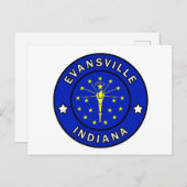 Evansville Indiana Briefkaart (Voorkant / Achterkant)