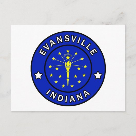 Evansville Indiana Briefkaart (Voorkant)