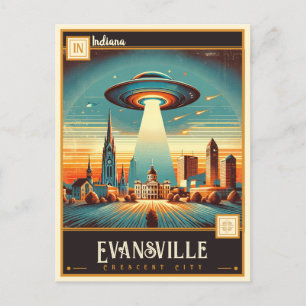 Evansville, Indiana    Briefkaart