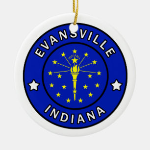 Evansville Indiana Keramisch Ornament
