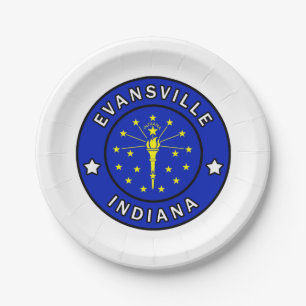 Evansville Indiana Papieren Bordje