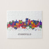 Evansville Indiana Skyline Legpuzzel (Horizontaal)