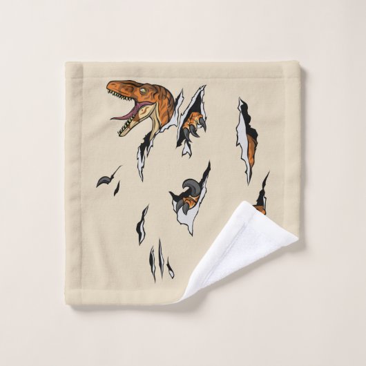 Évasion de vélociraptor (Gant de toilette)