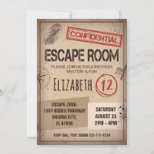 Évasion Salle Anniversaire Fête Invitation (Devant)