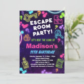 Évasion Salle de fête d'anniversaire Invitation po (Debout devant)