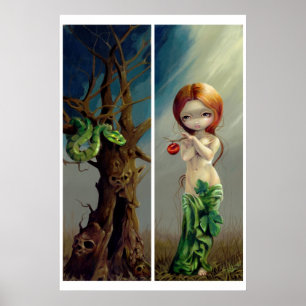 Eve and the Tree ART PRINT gothic