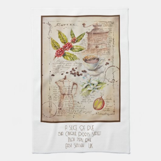 EVE Café Peint Serviettes de cuisine (Vertical)