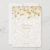 Eve Faux Gold Glitter Uitnodiging nieuwjaar (Achterkant)