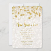 Eve Faux Gold Glitter Uitnodiging nieuwjaar (Voorkant)