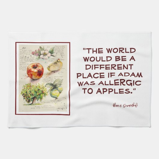EVE Gedetailleerde illustratie van Apple Theedoek (Horizontaal)