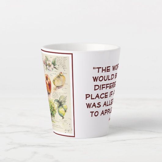 EVE Gedetailleerde illustratie van Apple Two-Tone Latte Mok (Voorkant)