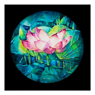 EVE Gepilde Lotus Flower poster Perfect Poster