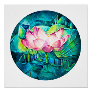EVE Gepilde Lotus Flower poster Perfect Poster