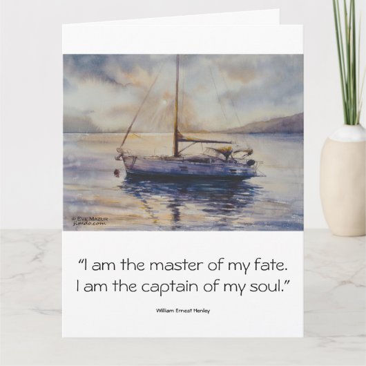 EVE geschilderde zeilboot Kaart (Voorkant)