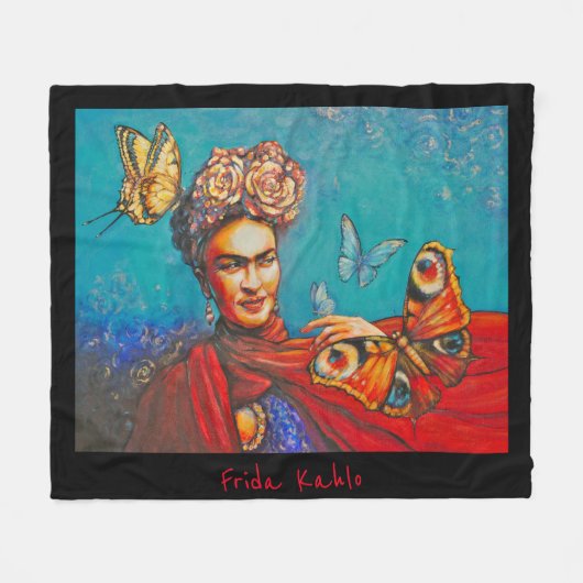 Eve Painted Frida Fleece Deken (Voorkant (Horizontaal))
