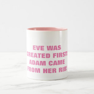 EVE WERD EERST CREËER  TWEEKLEURIGE KOFFIEMOK