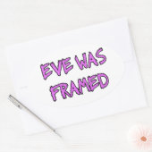 Eve werd erin geluisd ovale sticker (Envelop)