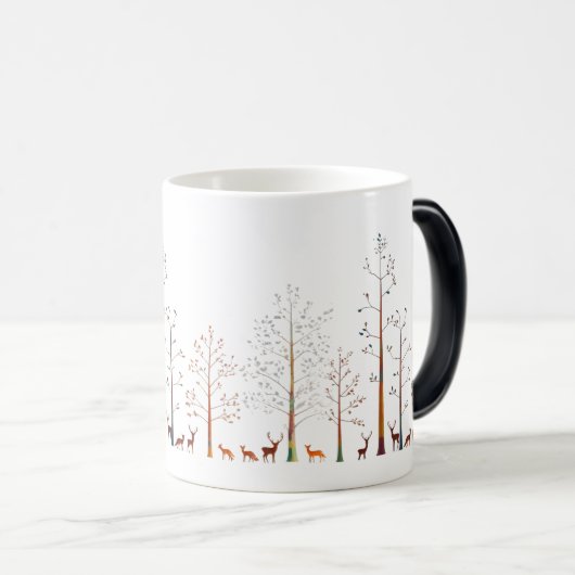 Éveils de forêt enchantés - Chaleur Révéler Mug (Devant droit)