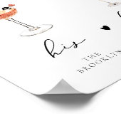 EVELYN Calligrafiesebalk Drink bruiloft Poster (Hoek)