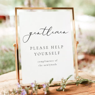 EVELYN Calligraphy Gentlemen Bathroom Toiletry Poster