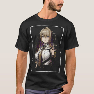 Evelyn Chevalier ZZZ Donkere Haren Rode Gloeiende T-shirt