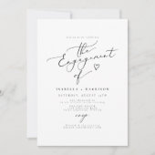 EVELYN Elegant Calligraphy Script Engagement Party Kaart (Voorkant)