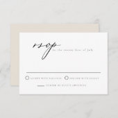 EVELYN Elegant Calligraphy Script Modern RSVP Card Kaart (Voorkant / Achterkant)