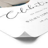 EVELYN Elegante Script Herdenking Funeral Welcome Poster (Hoek)