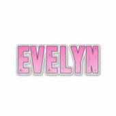 Evelyn naam sticker (Voorkant)