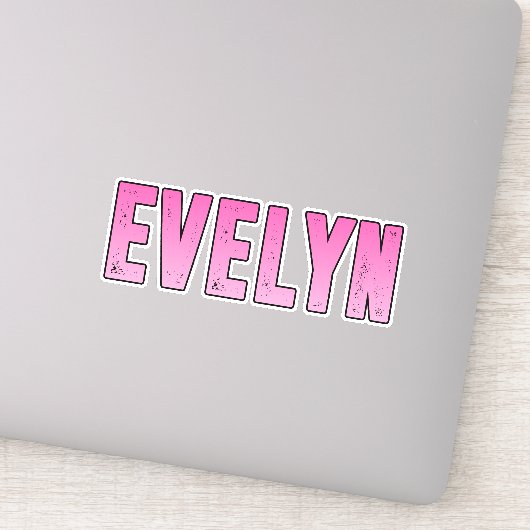 Evelyn naam sticker (Detail)