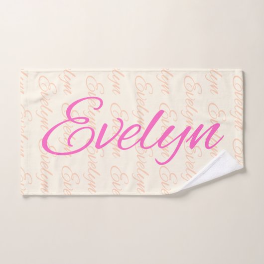 Evelyn Repeating Name Pattern Bad Handdoek (Handdoek)