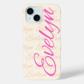 Evelyn Repeating Name Pattern Case-Mate iPhone Case (Achterkant)