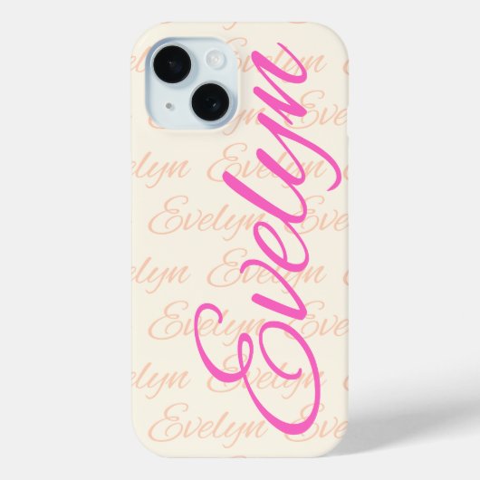Evelyn Repeating Name Pattern Case-Mate iPhone Case (Achterkant)