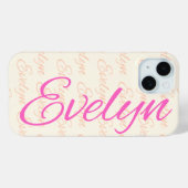 Evelyn Repeating Name Pattern Case-Mate iPhone Case (Achterkant (horizontaal))