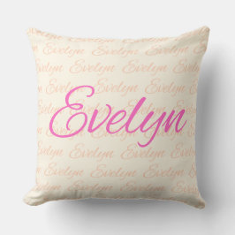 Evelyn Repeating Name Pattern Kussen