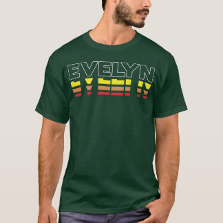 Evelyn voornaam grappige vintage zonsondergang Eve T-shirt