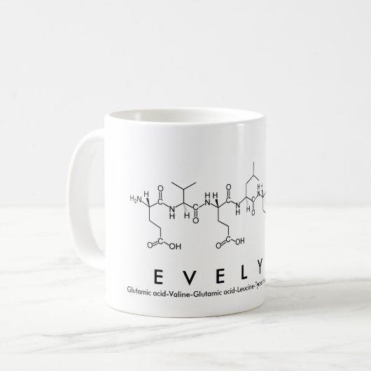 Evelyne peptide nom mug (Devant gauche)