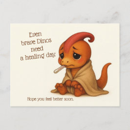 Even Brave Dinos Need a Healing Day - Karte Briefkaart