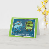 Even Monsters Get Sad Kaart (Gele Bloem)