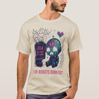 Even Robots Burn Out T-shirt