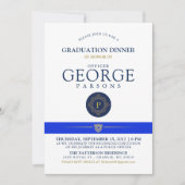 Événement à thème de la police | Invitation Monogr (Devant)