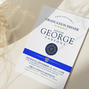 Événement à thème de la police   Invitation Monogr