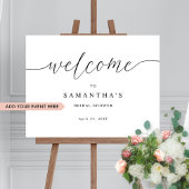 Événement, Affiche de bienvenue de script élégante