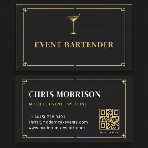 Evenement Barman QR Code Professioneel Visitekaartje