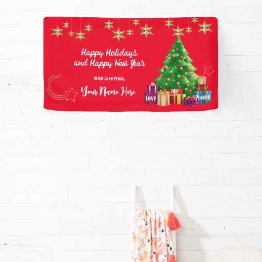 Evénement Bonne bannière des fêtes. Personnalisé (Insitu)